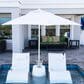 Floating Luxuries Kai Luxury 7.5" Octagonal Fiberglass Market Pool Umbrella in White, , large