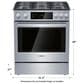 Bosch 4.8 Cu. Ft. Slide-In Gas Convection Range in Stainless Steel, , large
