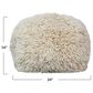 Teak Interiors Meadow Square Pouf in Cream, , large