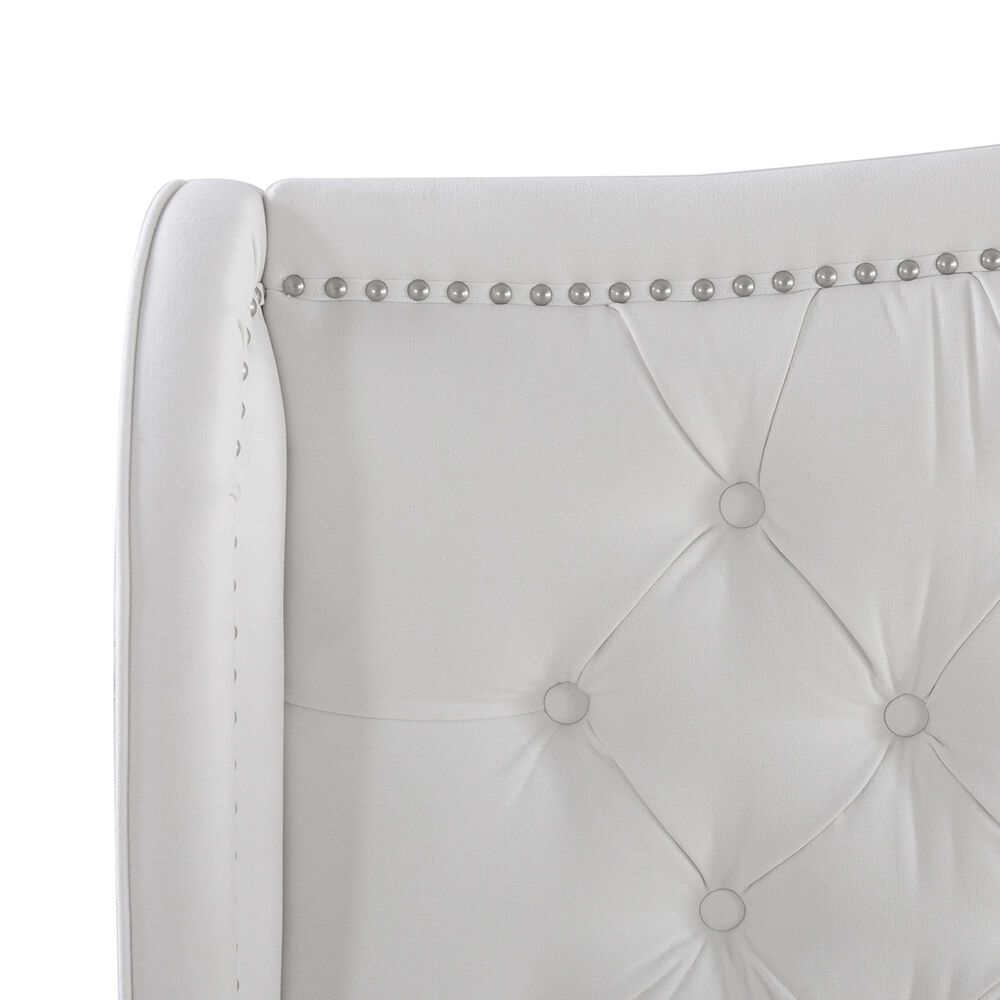 Jennifer Taylor Home Marcella King Upholstered Bed in Bright White NFM
