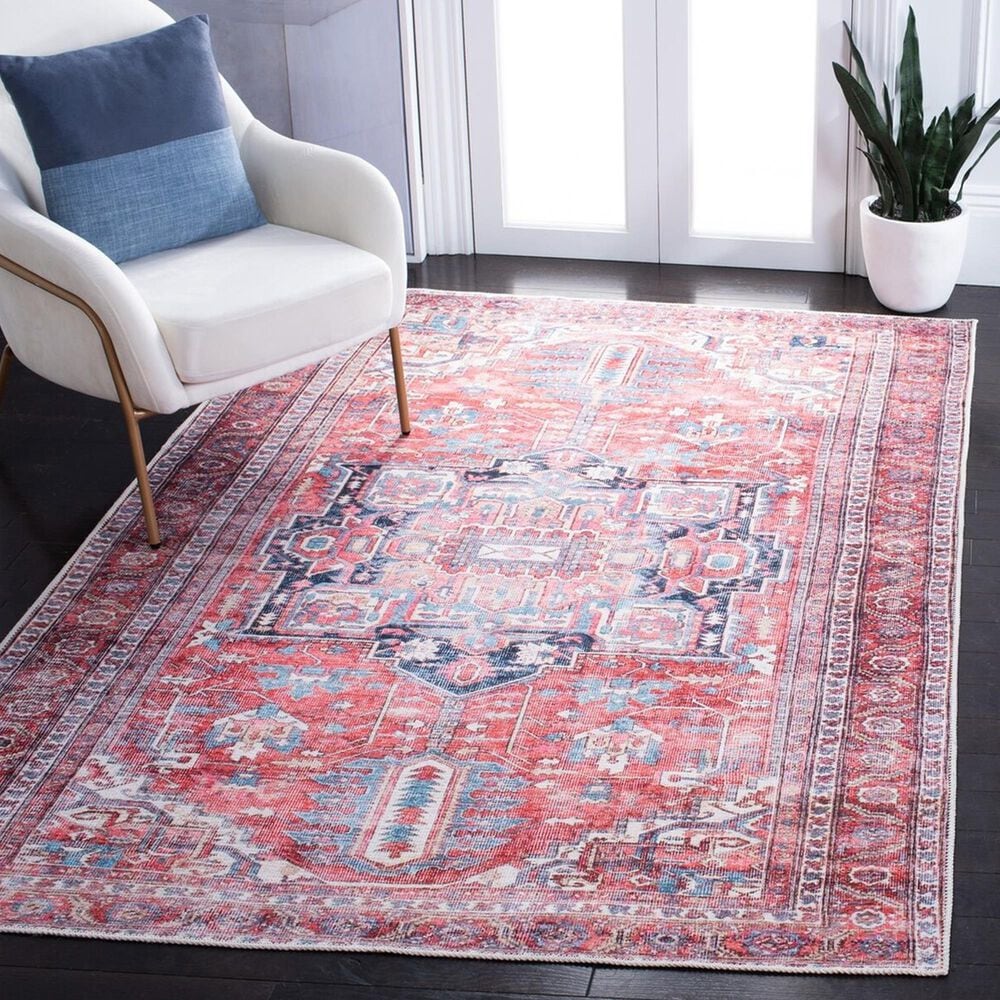 Safavieh Serapi 5&#39;3&quot; x 7&#39;7&quot; Red and Navy Area Rug, , large