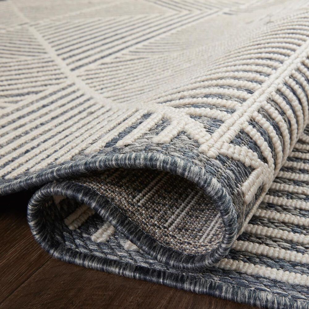 Loloi II Rainier RAI-03 2&#39;2&quot; x 3&#39;9&quot; Denim and Ivory Indoor/Outdoor Area Performance Rug, , large