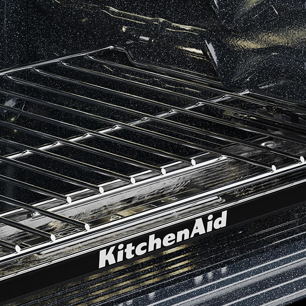 KitchenAid 2-Piece Kitchen Package with 30" Slide-In Smart Electric Range and 30" Over-the-Range Microwave Oven in PrintShield Stainless Steel, , large