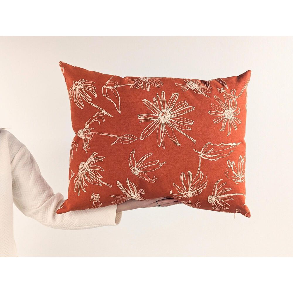 Eric & Christopher Black Eyed Susan Pillow (Orange Peel), , large