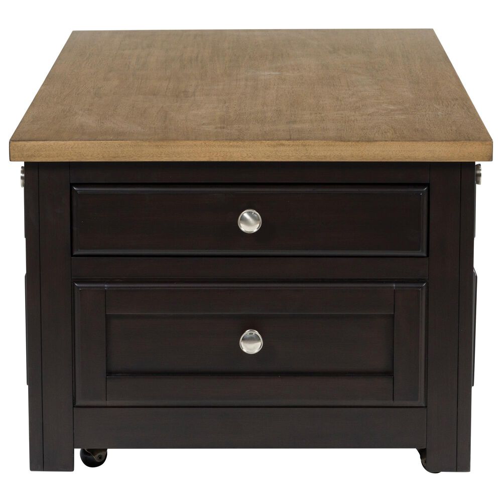 Ashley Drazmine Lift-Top Coffee Table in Brown and Dark Chocolate, , large