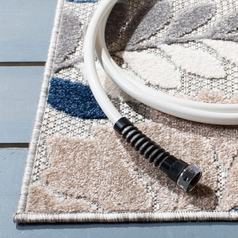 Safavieh Cabana CBN308F 8&#39; x 10&#39; Grey and Blue Indoor/Outdoor Area Performance Rug, , large