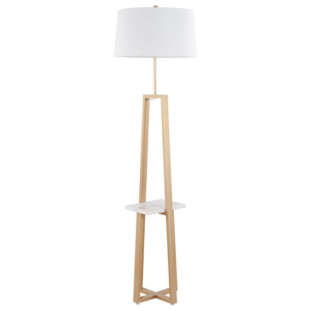 Lumisource Cosmo Floor Lamp in Gold and White, , large