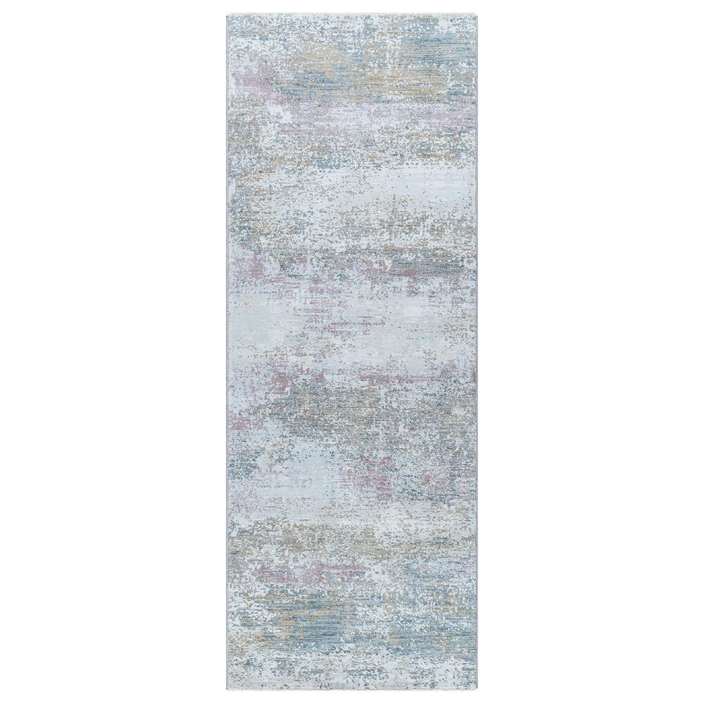 Surya Brunswick 2"7" x 10" Blue, Cream, Tan, Olive, Dusty Pink and Light Slate Runner, , large