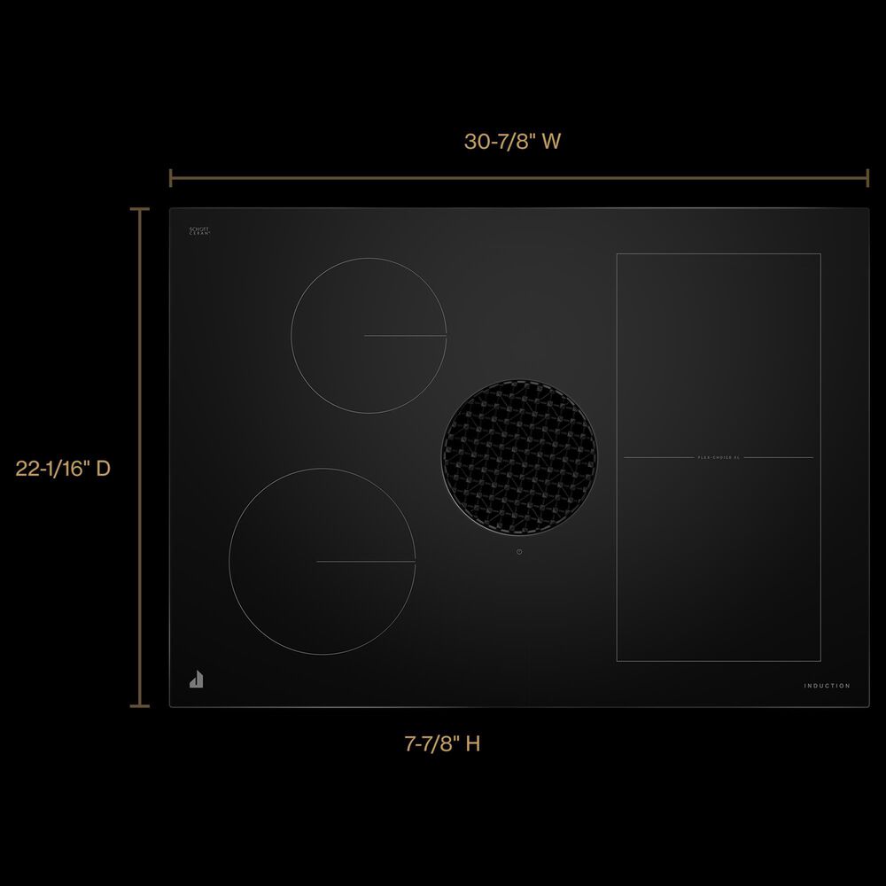 JennAir 30" Induction Downdraft Cooktop in Black, , large