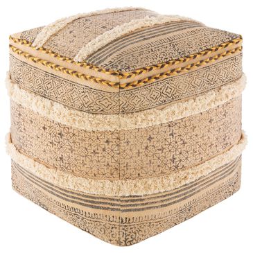 Surya Dayna Pouf in Wheat, , large