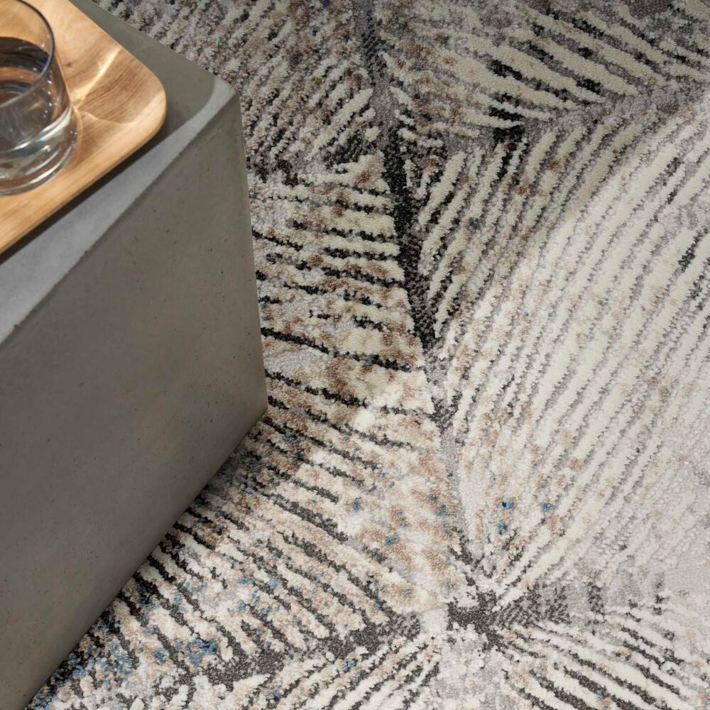 Nourison Infinity 7&#39;10&quot; x 9&#39;10&quot; Ivory and Grey Area Rug, , large