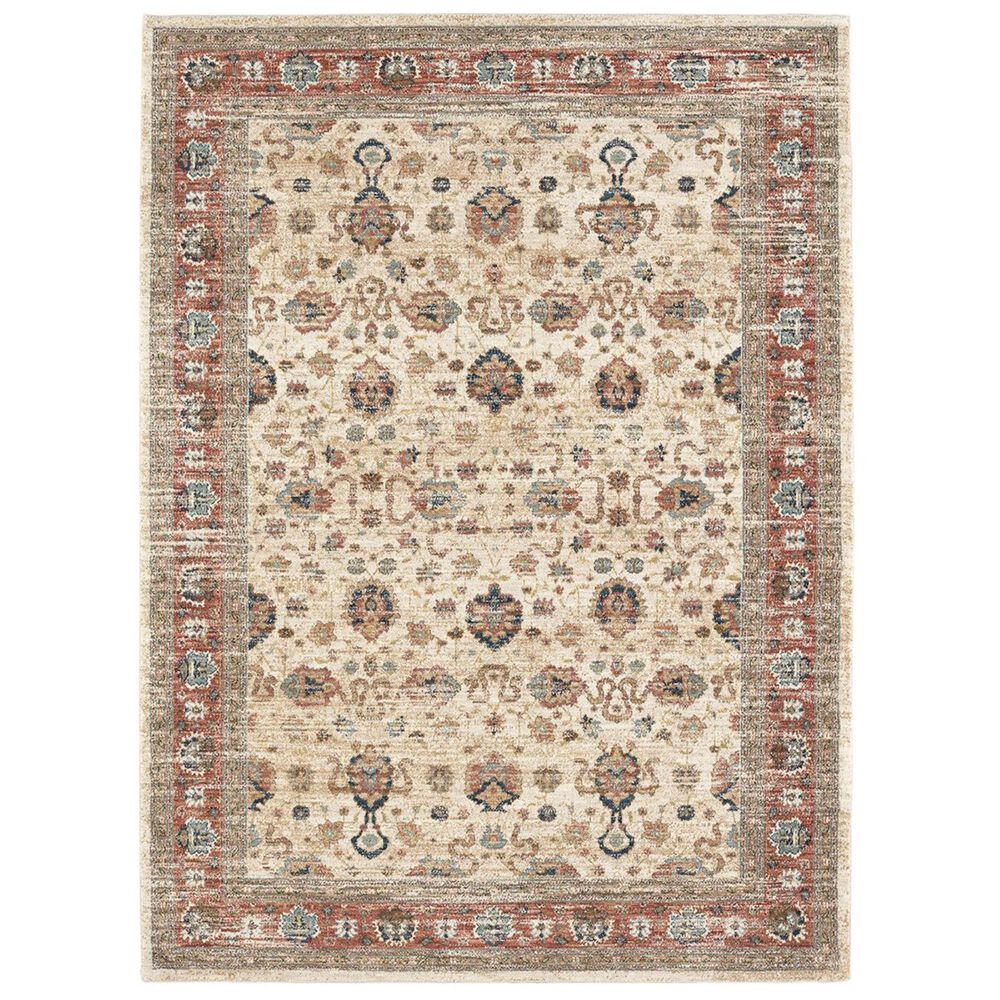 Karastan Spice Market Koyna 91199-70033 5"3" x 7"10" Cream Area Rug, , large