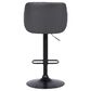 Blue River Toby Adjustable Height Bar Stool in Grey Faux Leather and Black, , large