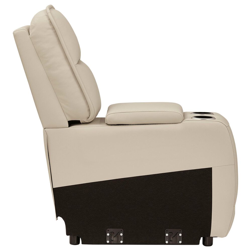 Ashley Double Deal 3-Piece Power Symmetrical Reclining Sectional Loveseat with Console in Almond, , large