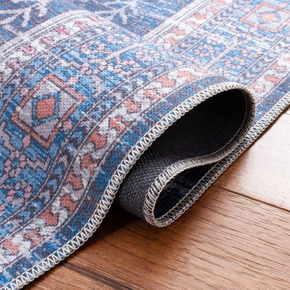 Safavieh Serapi Bohemian 5&#39;3&quot; x 8&#39; Blue and Ivory Area Rug, , large