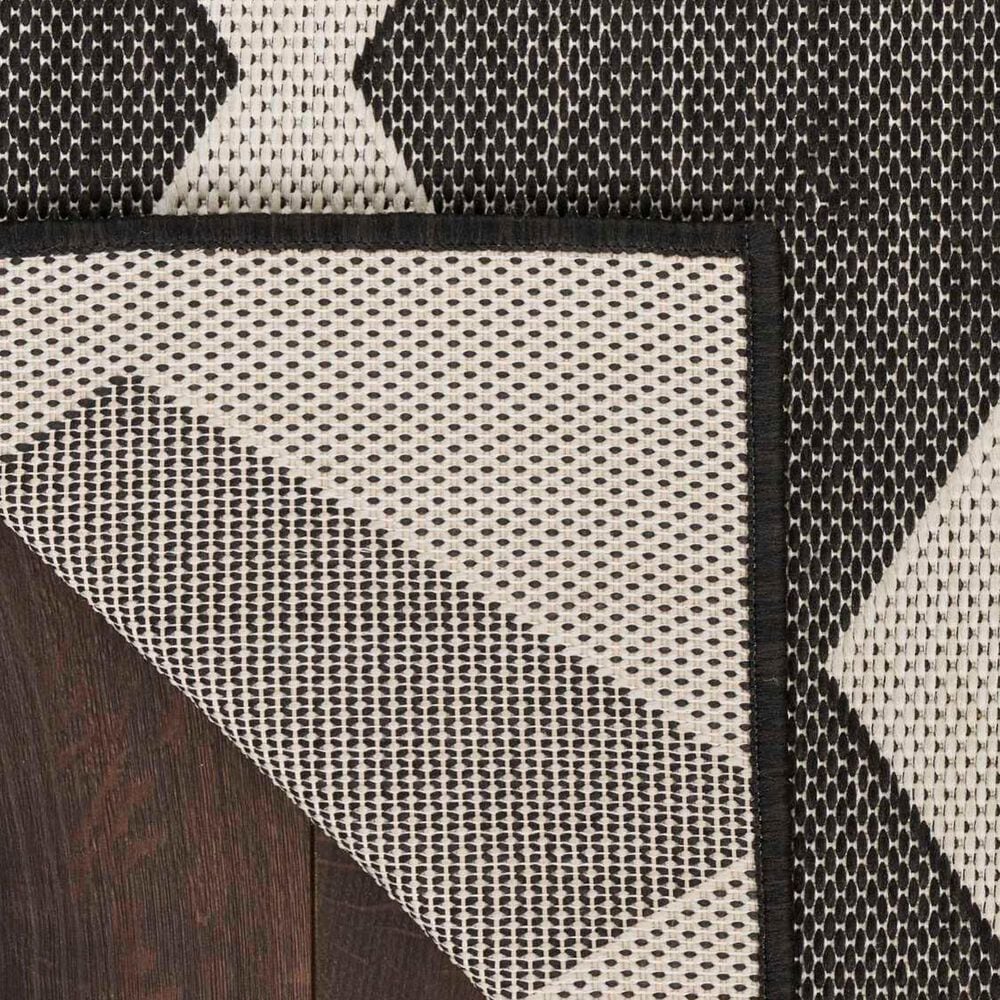 Nourison Positano Geometric Black 8&#39; x 10&#39; Indoor/Outdoor Area Rug, , large