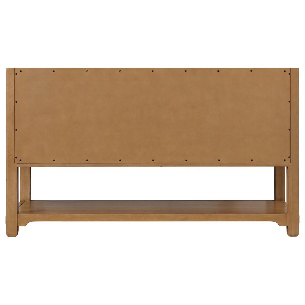 James Martin Malibu 60&quot; Single Bathroom Vanity in Amber Birch with 3 cm Eternal Jasmine Pearl Quartz Top and Rectangular Sink, , large