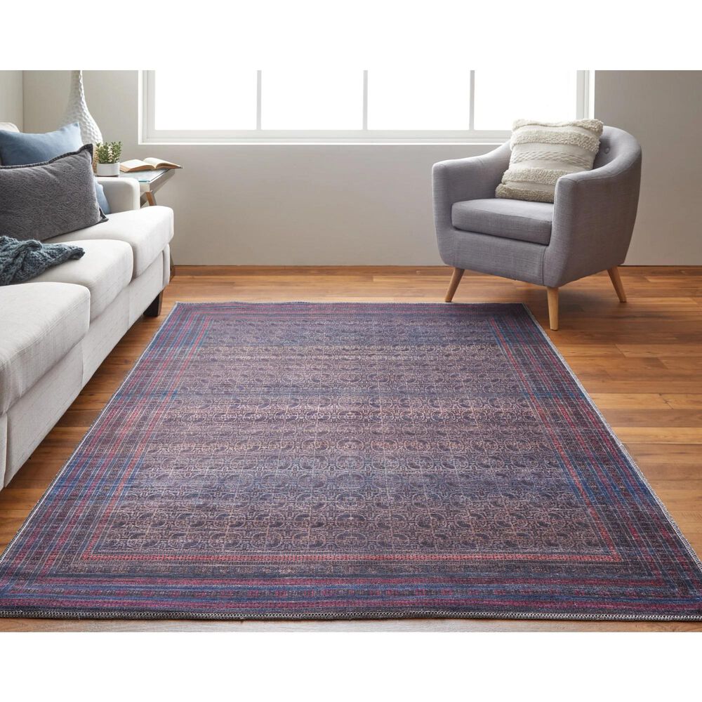 Feizy Voss 5&#39;3&quot; x 7&#39;6&quot; Charcoal and Multicolor Area Rug, , large