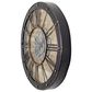 Yosemite Home Decor Venetian Woodgrain Gear Clock in Brown and Bronze, , large