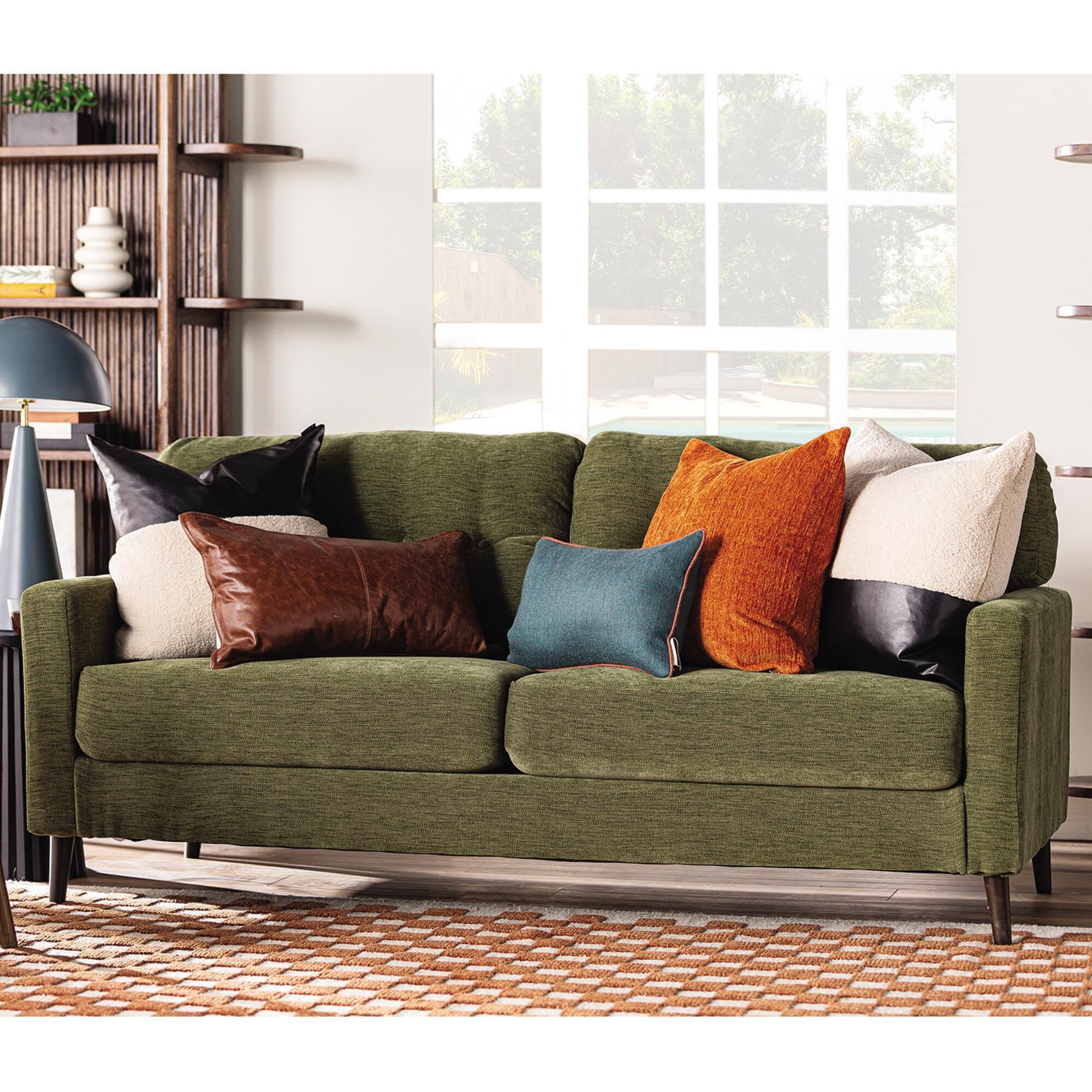 Ashley Bixler Stationary Sofa in Olive