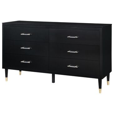 Dayton Stanton 6-Drawer Dresser in Black and Gold, , large