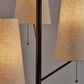 Adesso Daniel Floor Lamp in Black and Antique Brass, , large