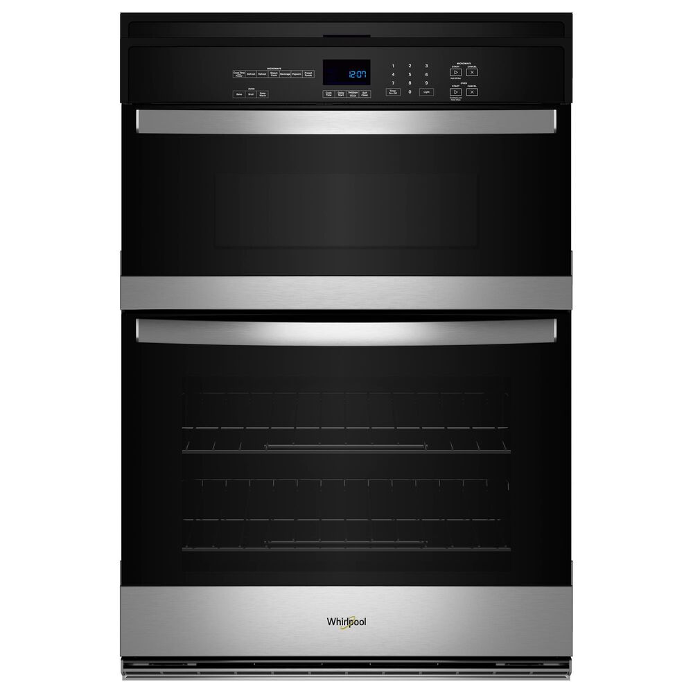 Whirlpool 30" Self-Cleaning Microwave Wall Oven Combo in Stainless Steel, , large