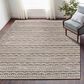 L&R Resources Bleached Naturals 7"9" x 9"9" Jet Black Area Rug, , large