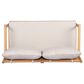 Hearth and Haven Outdoor Loveseat with Cushions and Teak Frame in Beige, , large