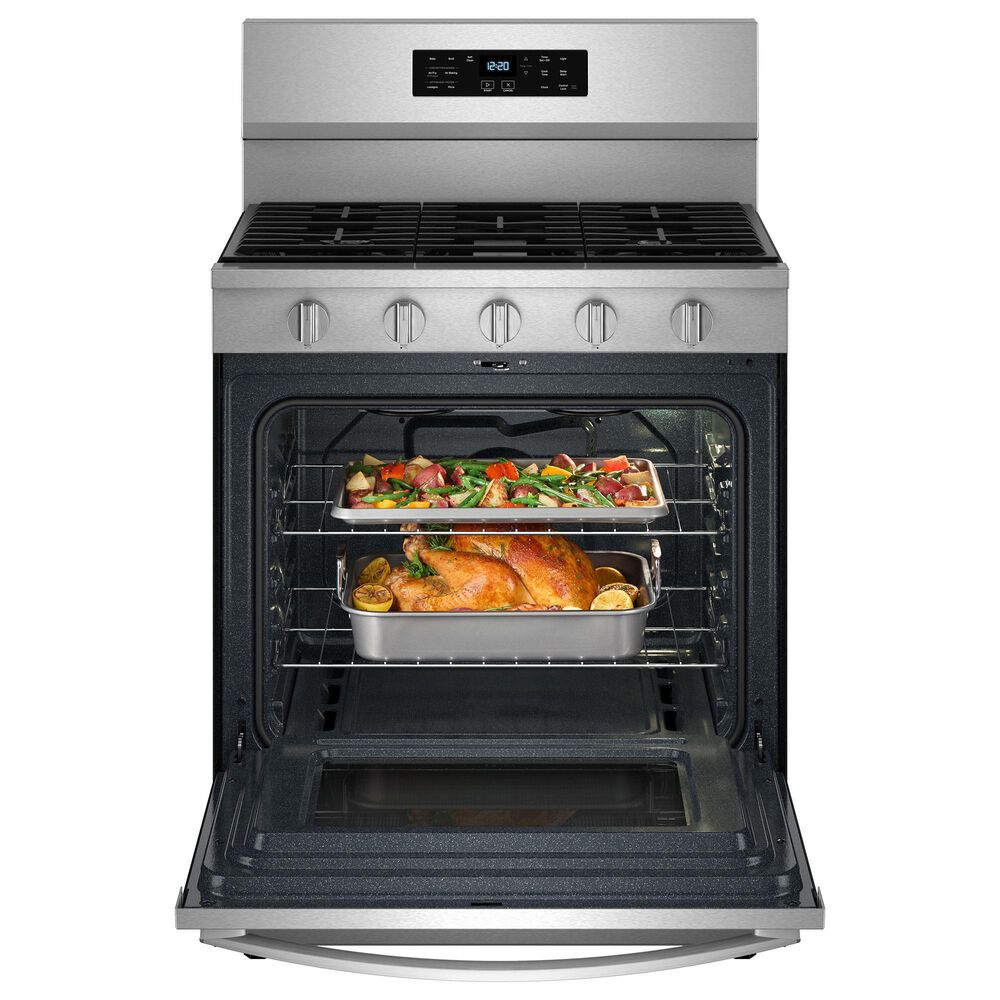 Whirlpool 5.0 Cu. Ft. Freestanding Gas Range with Air Cooking Technology in Stainless Steel, , large