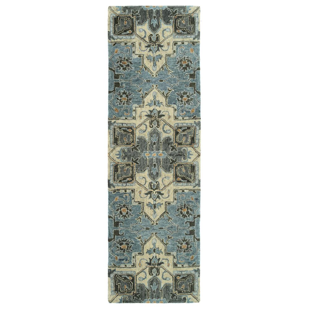 Kaleen Rugs Chancellor 2"6" x 8" Blue, Gold, Taupe, Grey and Charcoal Runner, , large