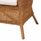 Baxton Studio Terra Arm Chair with Light Honey Rattan in White, , large