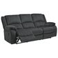 Ashley Draycoll Manual Reclining Sofa and Loveseat Set in Slate, , large