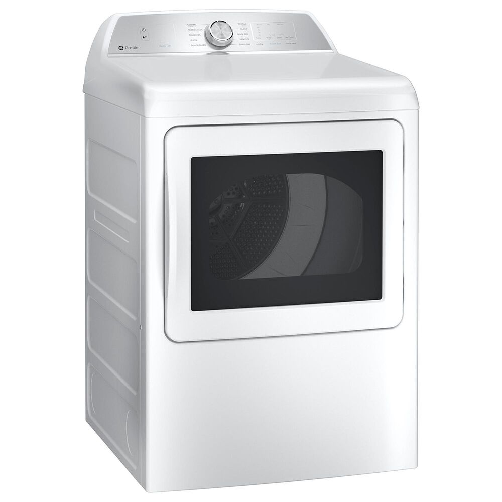 GE Profile 5 Cu. Ft. Top Load Impeller Washer and 7.4 Cu. Ft. Electric Dryer Laundry Pair in White, , large
