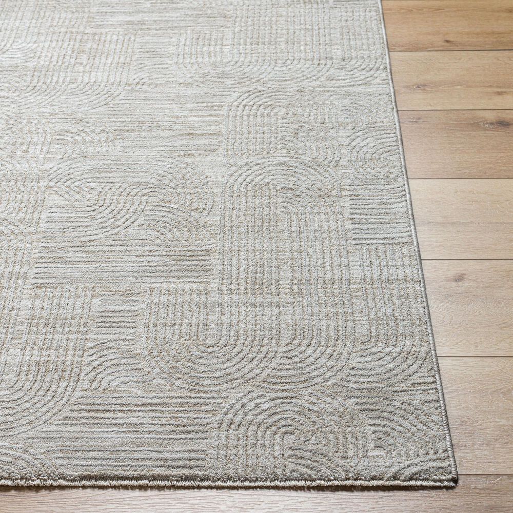 Surya Masterpiece MPC-2311 Medium Gray, Light Gray and Cream 5' x 7'5" Area Rug, , large