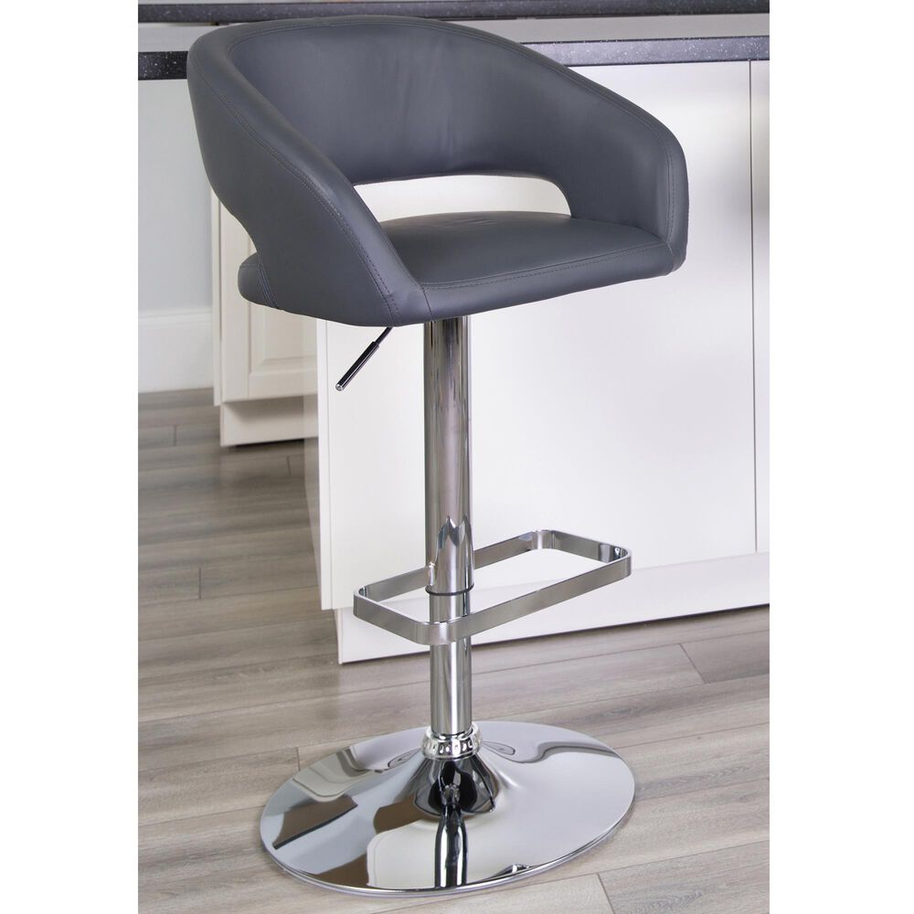 Flash Furniture Adjustable Barstool in Gray, , large