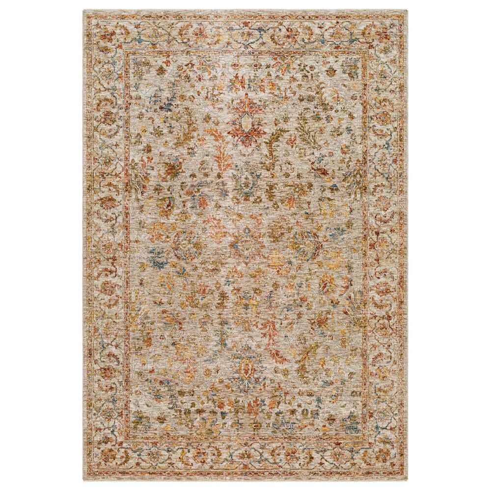 Surya Mona Lisa Oriental 10" x 14" Tan, Mustard, Olive, Sage, Brick Red, Dark Blue and Burgundy Area Rug, , large