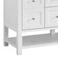 James Martin Vanities Breckenridge 60" Double Bathroom Vanity in Bright White with 3 cm Eternal Jasmine Pearl Quartz Top and Rectangular Sinks, , large
