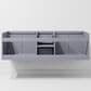 Lexora Home Geneva 60" Double Bathroom Vanity in Dark Grey with 2 cm White Carrara Marble Top and Rectangular Sinks, , large