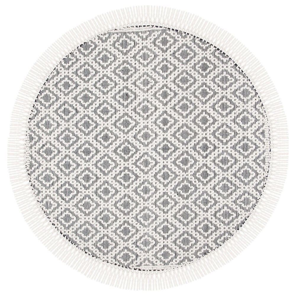 Safavieh Natura 6" Round Ivory and Black Area Rug, , large