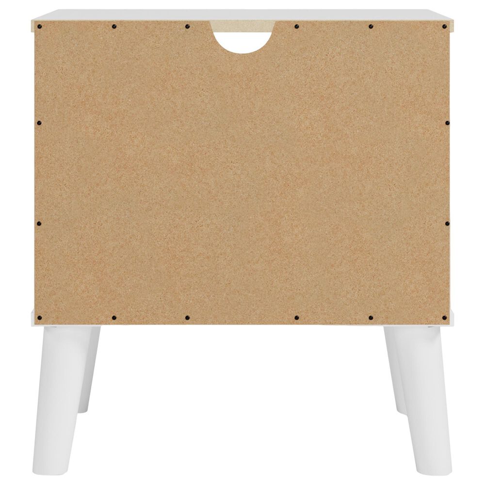 Ashley Piperton Nightstand in White and Brown, , large