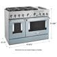 KitchenAid 6.3 Cu. Ft. Freestanding Double Oven Dual Fuel Range with True Convection in Misty Blue, , large