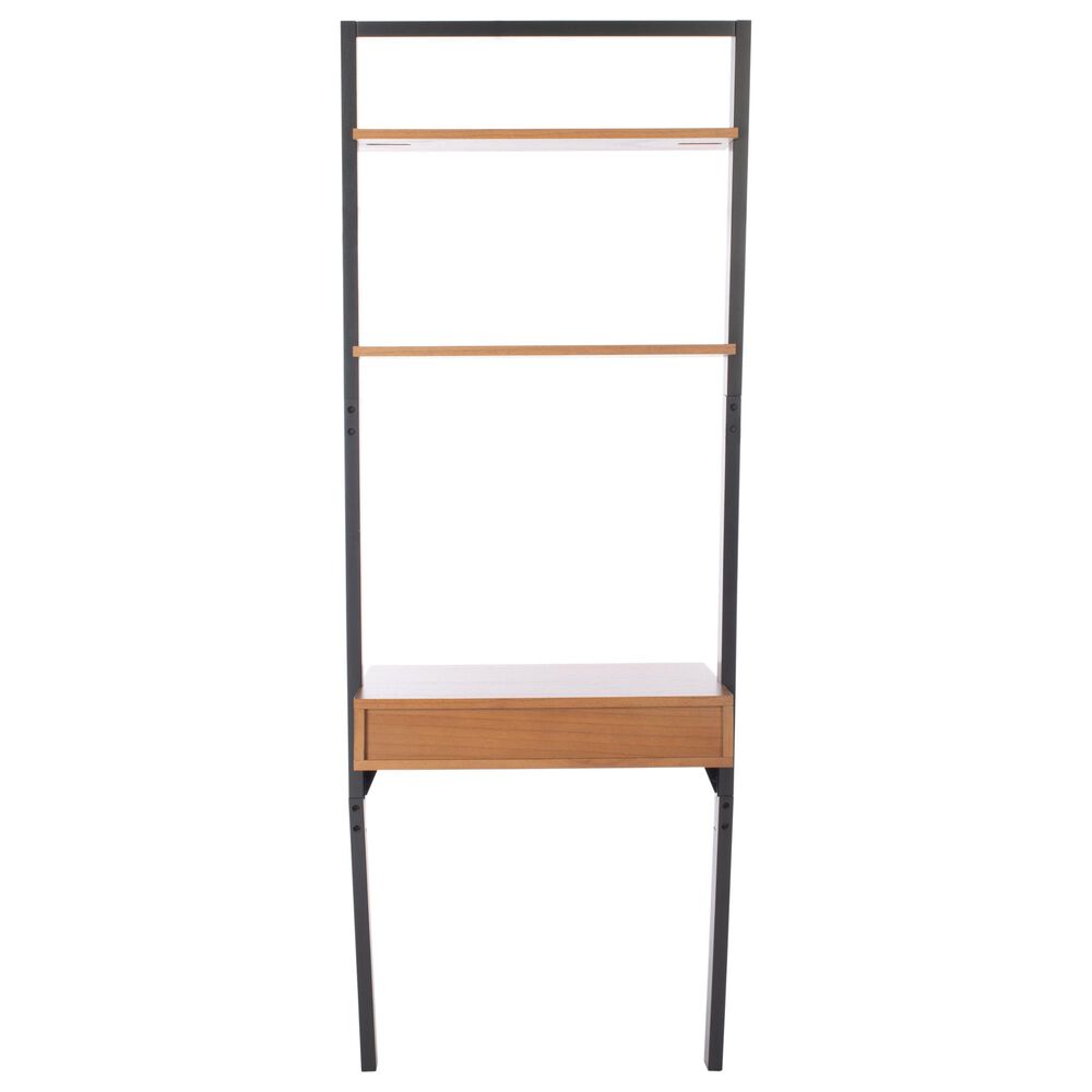 Safavieh Kamy 2-Shelf Leaning Desk in Natural/Charcoal, , large