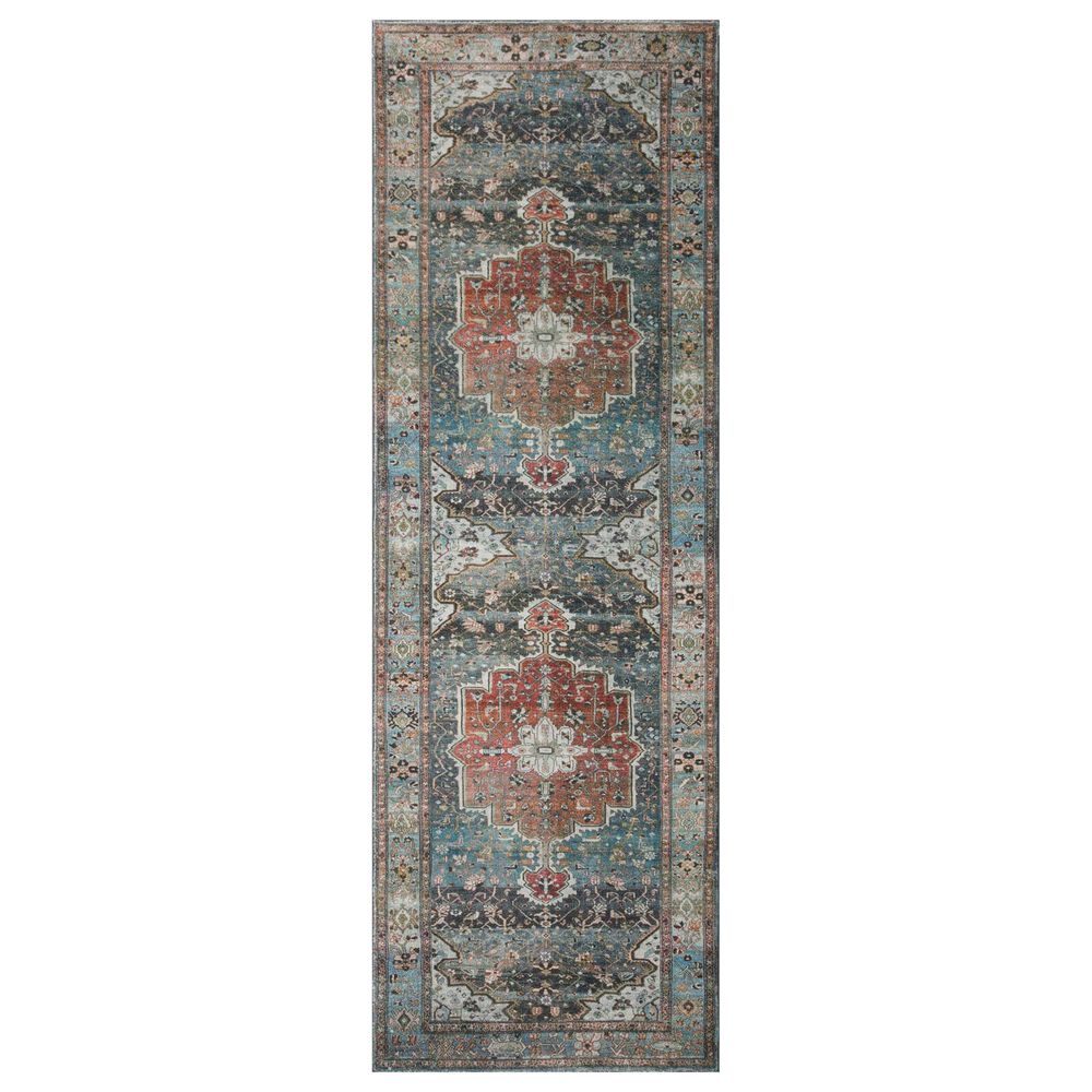 Loloi II Margot 2" x 5" Ocean and Brick Area Rug, , large