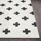 Surya Moroccan Shag MCS-2306 2" x 3" Black and White Area Rug, , large