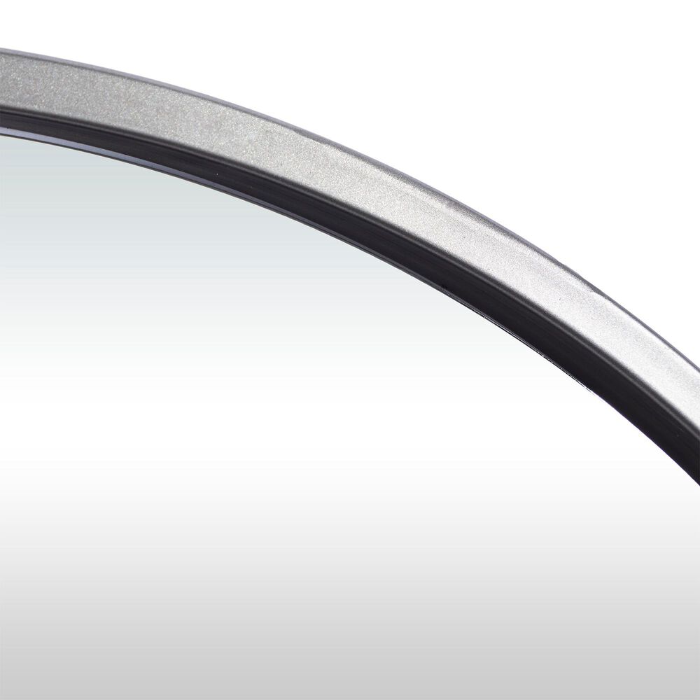 Maple and Jade 30&quot; Round Wall Mirror in Glossy Silver, , large