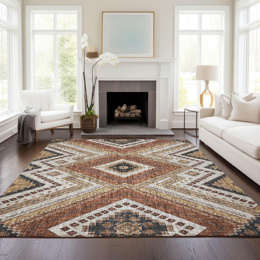 Dalyn Rug Company Portico PO5 Copper 3&#39; x 5&#39; Area Rug, , large