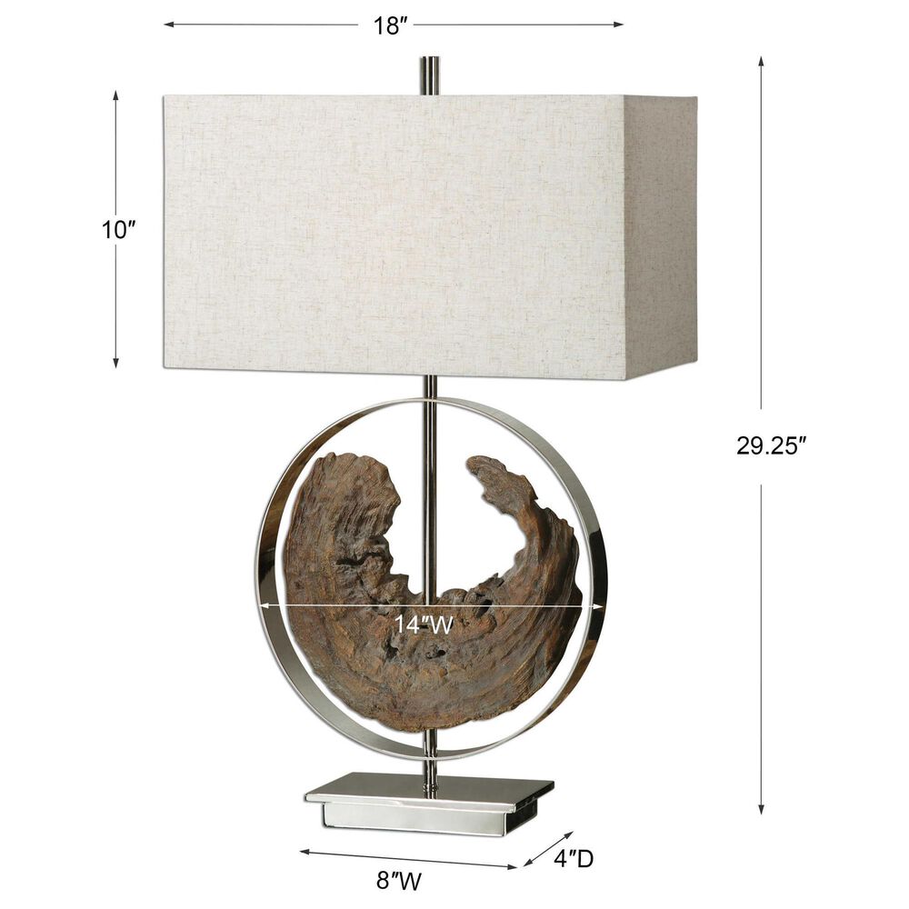 Uttermost Ambler Table Lamp in Polished Nickel, , large