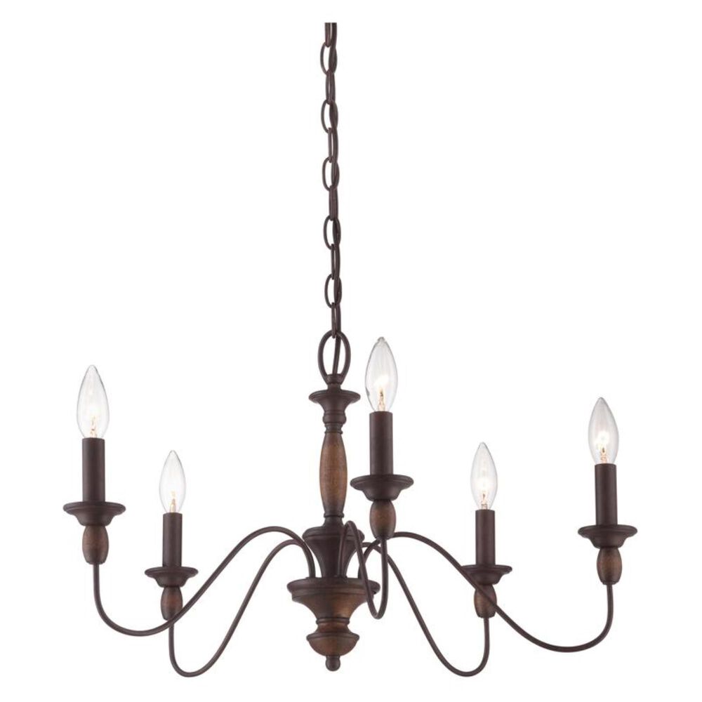 Quoizel Holbrook 5 Light Chandelier in Tuscan Brown, , large