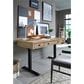 Riva Ridge Emerson Sit with Stand Desk in Light Elm and Black, , large